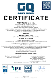 ULDO Certificate IFS FOOD EN v8 2025 1